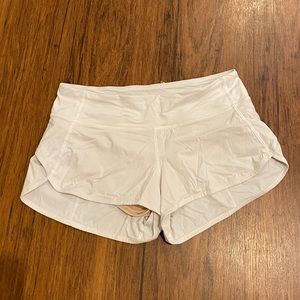White lulu lemon shorts